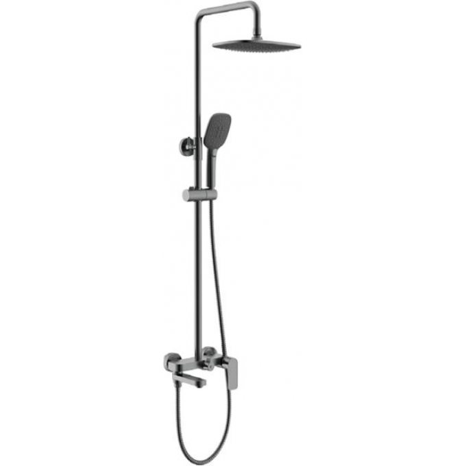 Душевая стойка со смесителем GAPPO G48-9 оружейная сталь G2448-9 Душевая стойка со смесителем GAPPO G48-9 оружейная сталь G2448-9