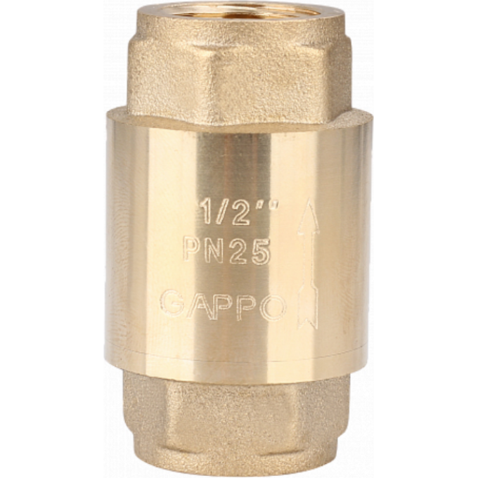Клапан обратный ВР-ВР GAPPO 1/2" пружинный G1241.04 Клапан обратный ВР-ВР GAPPO 1/2" пружинный G1241.04